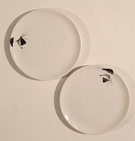 DANGELO SERGIO Milano (Mi) 1932 Senza Titolo 1999 2 Ceramiche dipinte (pezzi...