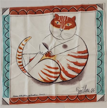 GENTILINI FRANCO Faenza (Ra) 1909 Senza Titolo Stampa su cotone 61,00x61,00...