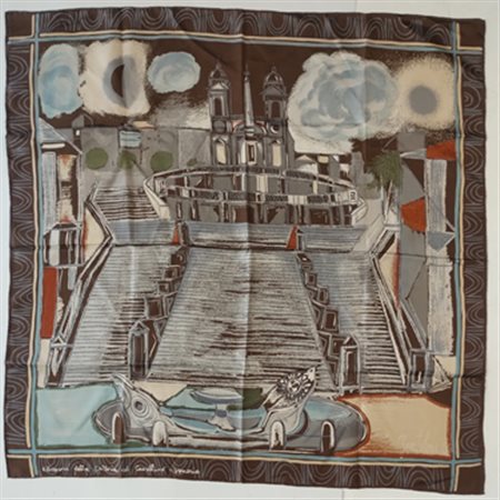 GENTILINI FRANCO Faenza (Ra) 1909 Senza Titolo Foulard in seta 80,00x80,00...