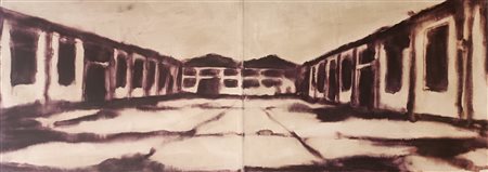 CHIESI ANDREA Modena (Md) 1966 Piazza di tiro 1998 Tecnica mista su carta...