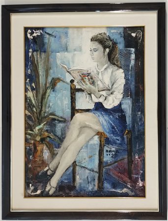 VIGO ANNA Milano (MI) 1952 Senza Titolo Olio su tela 70,00x50,00 Firma in...