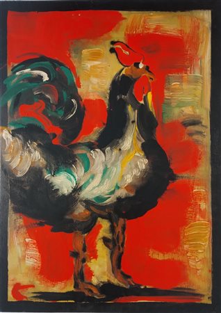 SINDONI SANTI Palermo (Pa) 1954 Senza Titolo Olio su tavoletta 70,00x50,00...