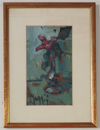 MAGGI GIANPIERO Milano (Mi) 1934 Natura Morta Olio su tavoletta 24,00x15,00...