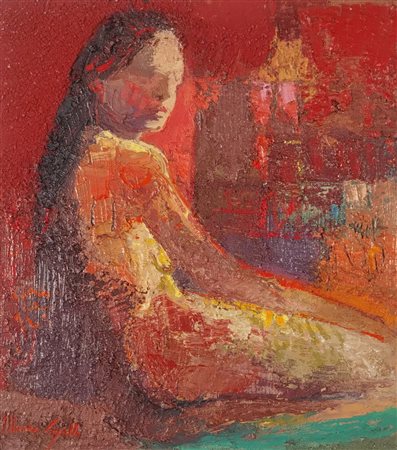 CAPELLI MAURO Ubaldo Clanezzo (Bg) 1958 Senza Titolo Olio e sabbia su tavola...