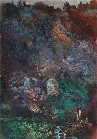 FANTI VINCENZO Sasso Marconi (Bo) 1929 Senza Titolo Olio su tela 100,00x70,00...