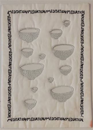 ROTHBART DANIEL KENNET USA (USA) 1966 Meditation Arazzo di stoffa es n 3/70...