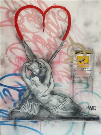 MART SIGNED Livorno (Li) 1988 Love Nothing but a legend 2025 Acrilico e spray...