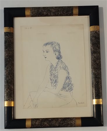 TAMBURI ORFEO Jesi (An) 1910 Senza Titolo 1962 Disegno a penna su carta...