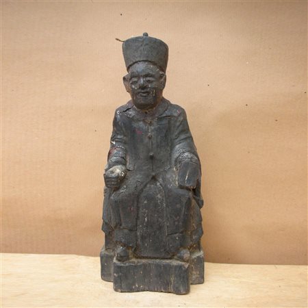 Giudice, scultura in legno