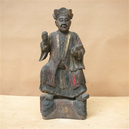 STATUETTA IN LEGNO DI GIUDICE