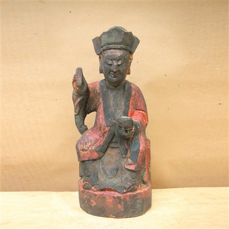 Saggio, scultura in legno