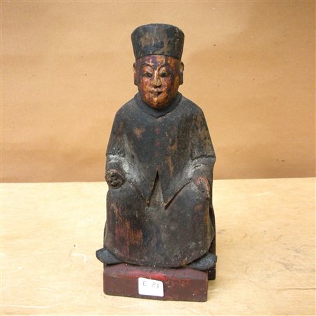 Personaggio, scultura in legno