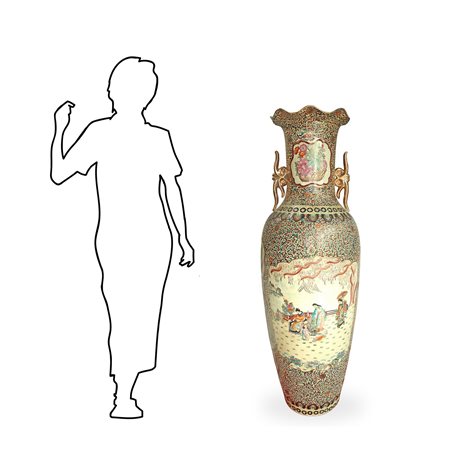 Grande vaso in porcellana cinese