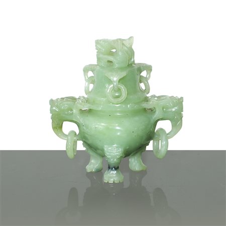 Portaprofumi in giada verde