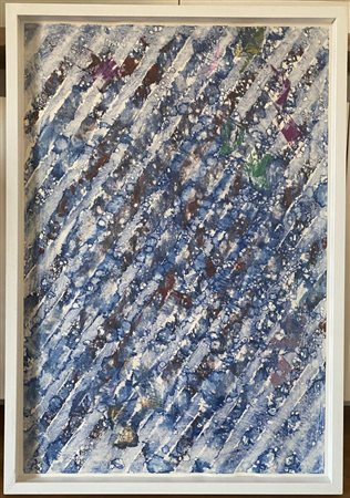 KENNETH NOLAND, 89 X 60 cm, Monotipo , tecnica mista su carta, firma al retro