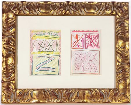 RICCARDO LICATA, Opera composta da due carte cm 15.5x10.4 cadauna, ”Tavole...