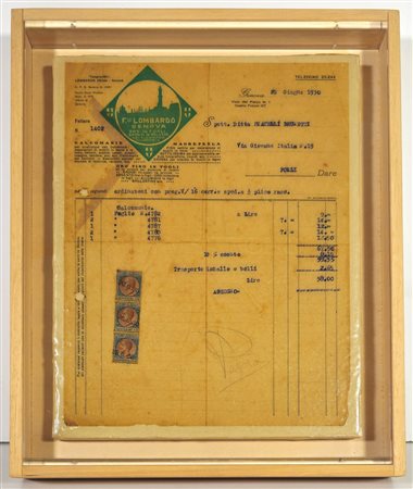 GIORGIO GOST, 29,5 X 23,5 cm, ”Fattura del XX secolo" Fattura e resina su...