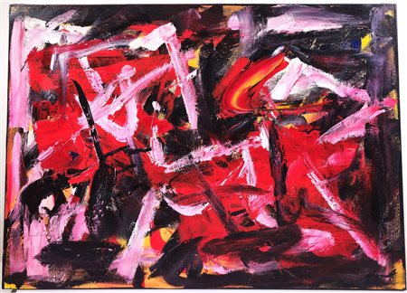 PIERLUIGI DE LUTTI, 70 X 100 cm, Senza Titolo olio su tela, Firma in basso a...