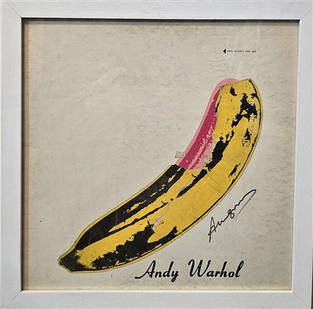 ANDY WARHOL, vinile del 1967 firmato dall'artista a pennarello nero in basso...