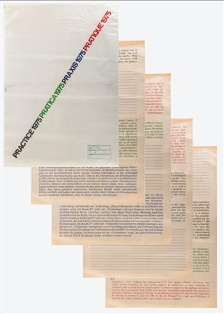 JOSEPH KOSUTH, "Practice" 1975 5 serigrafie a colori su carta, la prima...