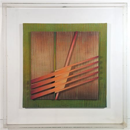 LORENZO PIEMONTI, 50 X 50 X 6 cm, ”Cromoaccelerazioni T.R.272" Acrilico e...