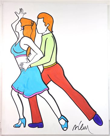 MARCO LODOLA, 100 X 80 cm, Tecnica mista su tela, firma in basso a destra,...