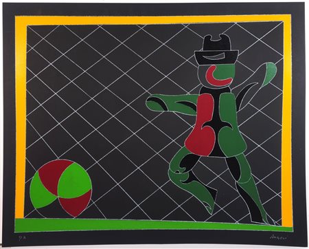 FRANCO ANGELI, 79 X 98 cm, serigrafia su cartoncino, firma in basso a destra...