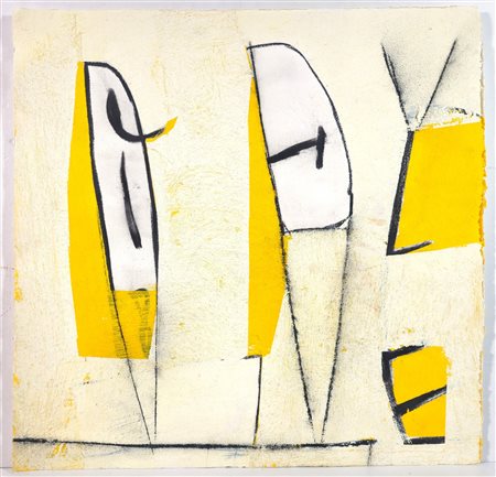 TOMMASO CASCELLA, 60 X 60 cm, ”Destino come diritto" Tecnica mista su carta...