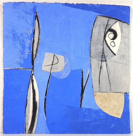 TOMMASO CASCELLA, 60 X 60 cm, ”La presenza del Mare" Tecnica mista su carta...