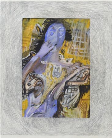 SANDRO CHIA, (1946), 73 X 63 cm, Titolo : 12 luglio 1987 Tempera, grafite e...