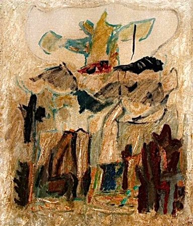 RICCARDO LICATA, 65 X 54 cm, olio su tela, senza titolo del 1959, data firma...