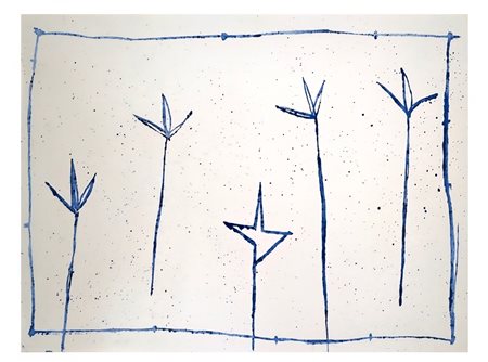 NICOLA DE MARIA, (1954), 120 X 160 cm, Regno dei fiori + sentimenti invernali...