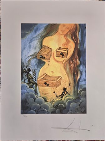 SALVADOR DALI’, 50 X 65 cm, serigrafia su carta multiplo, ed. CCXIII/MM