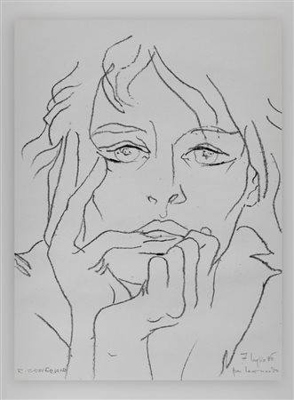 ROMANO CONVERSANO (1920-2010), 32 X 23 cm, Senza Titolo, 1986, Carboncino su...