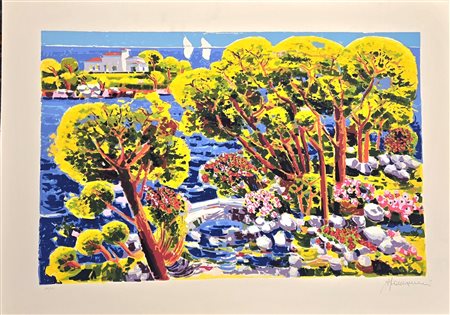 ATHOS FACCINCANI, 70 X 100 cm, serigrafia polimaterica a 36 passaggi di...