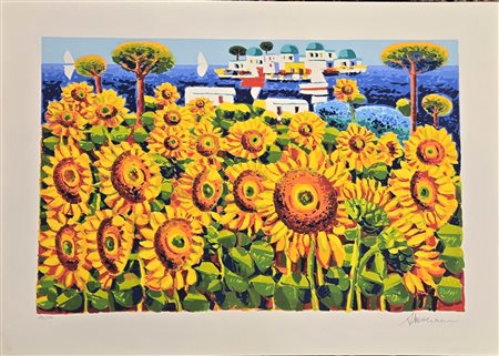 ATHOS FACCINCANI, 70 X 100 cm, serigrafia su carta polimaterica a 36 passaggi...