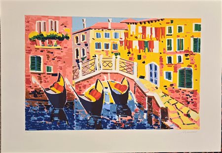 ATHOS FACCINCANI, 70 X 100 cm, serigrafia su carta polimaterica a 36 passaggi...