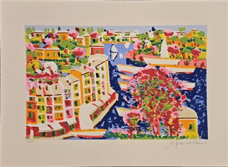 ATHOS FACCINCANI, 50 X 70 cm, serigrafia su carta polimaterica a 36 passaggi...