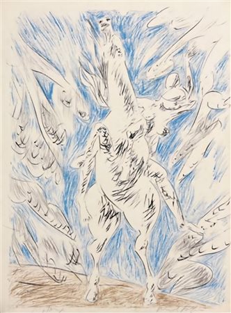 PERICLE FAZZINI (1913-1987), Senza titolo, litografia su carta, cm 65,8x49...