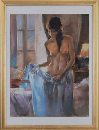 ALVAREZ JOSE’ DOMINGO (1942), 65 X 50 cm, Nudo Pastello su carta. Firma in...