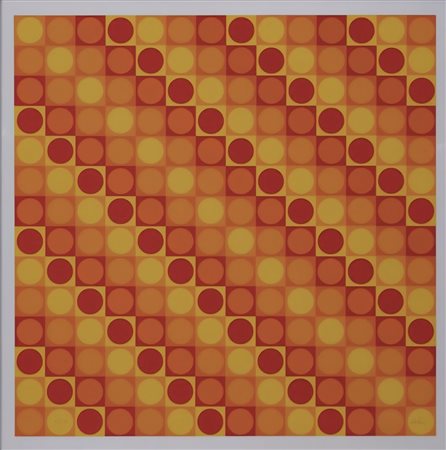 JOEL STEIN (1926-2012), 75 X 75 cm, Senza titolo Serigrafia a colori su carta...