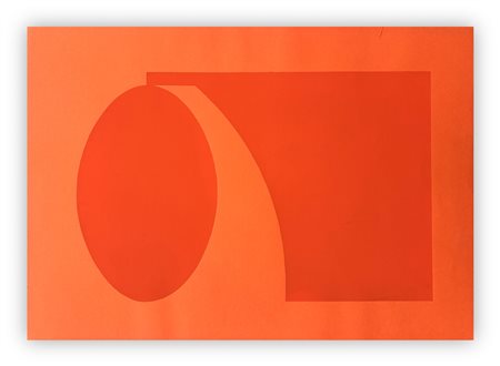 LORENZO PIEMONTI (1935-2015) - Strutture (colore rosso su fondo rosso), 1968-1971