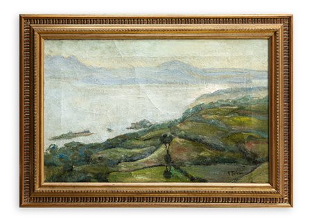 GIUSEPPE TALAMONI (1886-1968) - Lago Maggiore contro luce