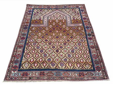 Antico tappeto Marasali da preghiera con annodatura fine e colorazioni...