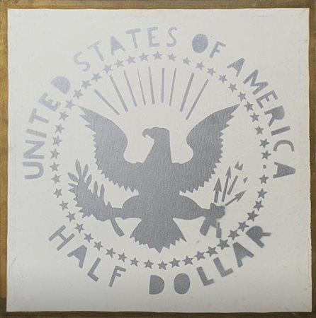 Franco Angeli “Half Dollar (Antipittura)” ‘80