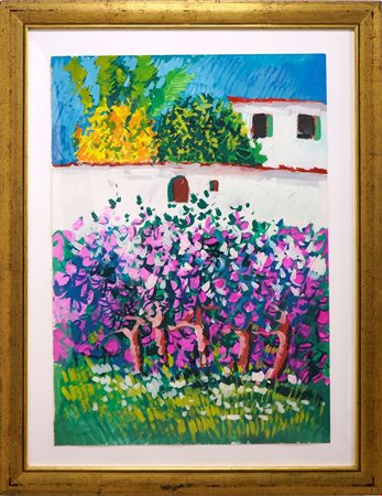 Athos Faccincani 
Masseria con bouganville 1984
