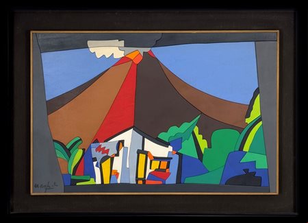 Ugo Nespolo Vulcano sul set 1988