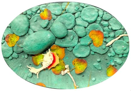 Piero Gilardi 
Spiaggia di malachite 2002
