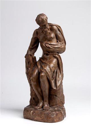 Alessandro Vittoria (cerchia di) (Trento, 1525  - Venezia, 1608)  San Girolamo penitente in terracotta - Fine XVI - inizio XVII secolo