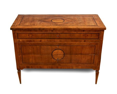   Comò lombardo intarsiato in stile Luigi XVI - XVIII secolo